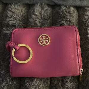 Tory Burch Pink Leather  Wallet Keychain
